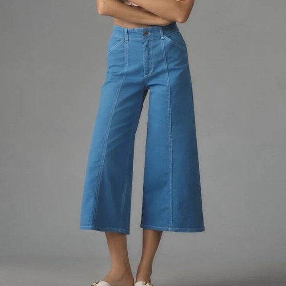 Anthropologie Denim - Anthropologie Maeve The Delaney Crop Clean-Seamed High-Rise Wide-Leg Jeans 28
